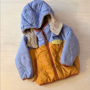 Patagonia Kids' Light Blue and Mustard Jacket